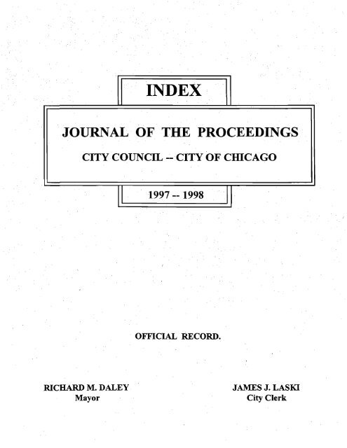 jourval of the proceedings - Chicago City Council Document ...