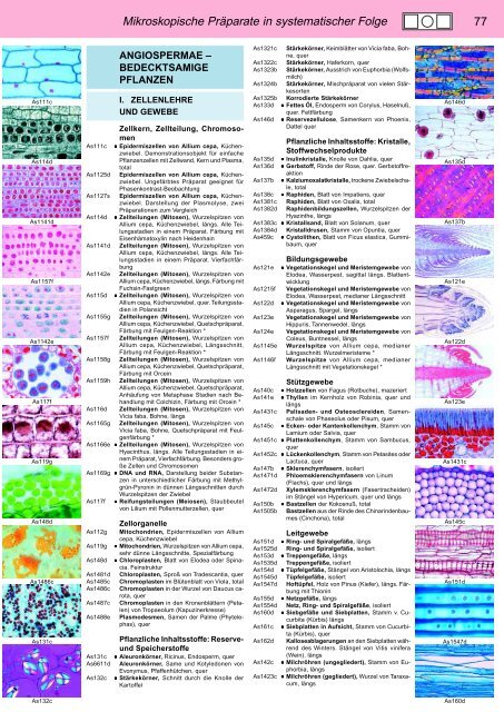 Mikroskopische Präparate in systematischer Folge - lieder.de