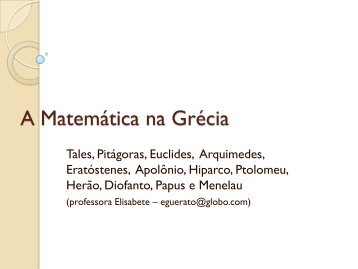 A Matemática na Grécia