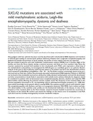 SUCLA2 mutations are associated with mild methylmalonic ... - Brain