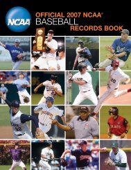 OFFICIAL 2007 NCAA BASEBALL RECORDS BOOK