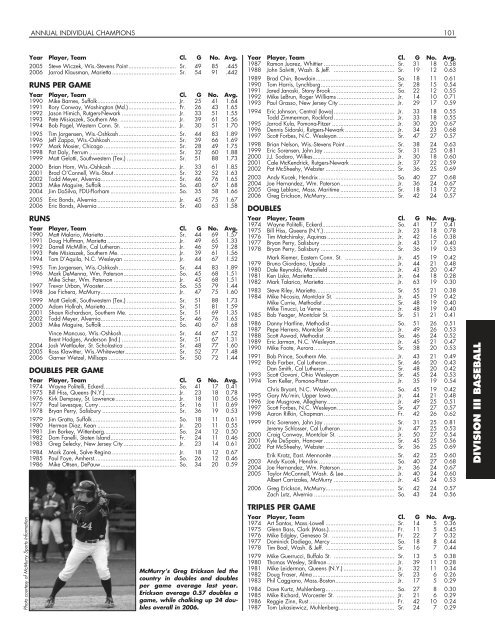 OFFICIAL 2007 NCAA BASEBALL RECORDS BOOK