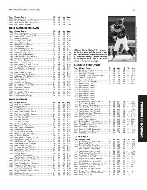 OFFICIAL 2007 NCAA BASEBALL RECORDS BOOK