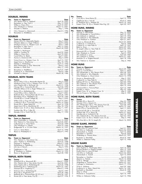 OFFICIAL 2007 NCAA BASEBALL RECORDS BOOK