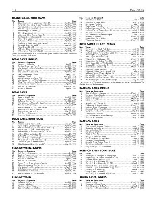 OFFICIAL 2007 NCAA BASEBALL RECORDS BOOK