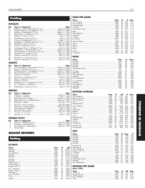 OFFICIAL 2007 NCAA BASEBALL RECORDS BOOK