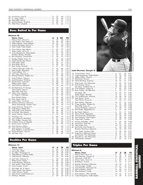 OFFICIAL 2007 NCAA BASEBALL RECORDS BOOK