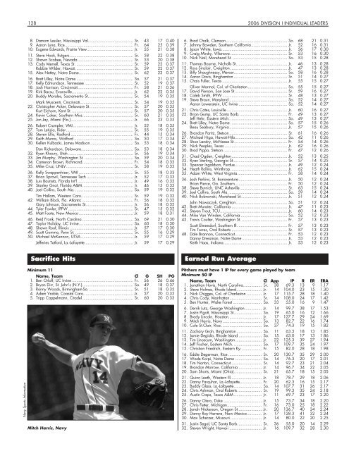 OFFICIAL 2007 NCAA BASEBALL RECORDS BOOK