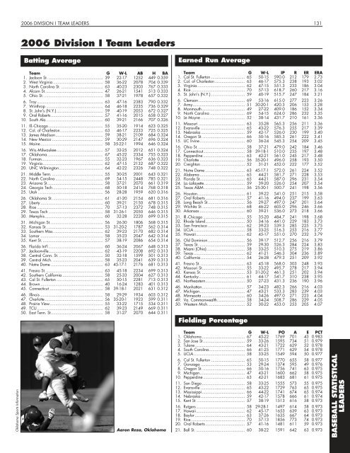 OFFICIAL 2007 NCAA BASEBALL RECORDS BOOK