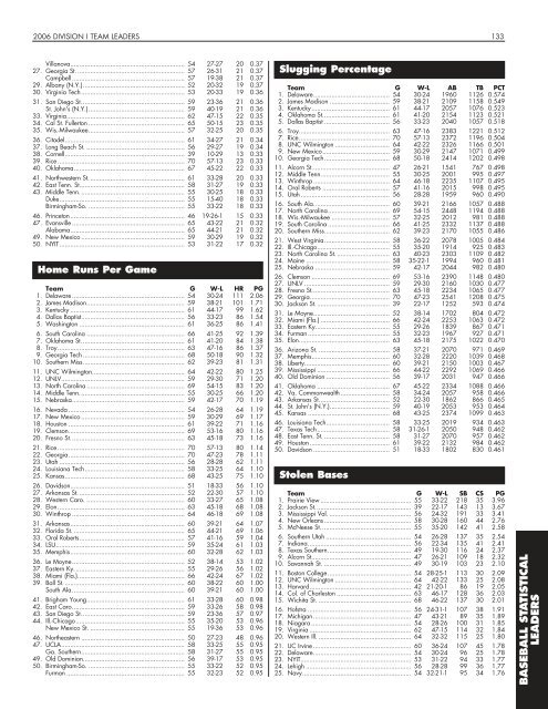 OFFICIAL 2007 NCAA BASEBALL RECORDS BOOK