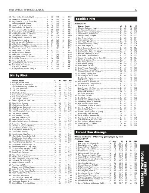 OFFICIAL 2007 NCAA BASEBALL RECORDS BOOK