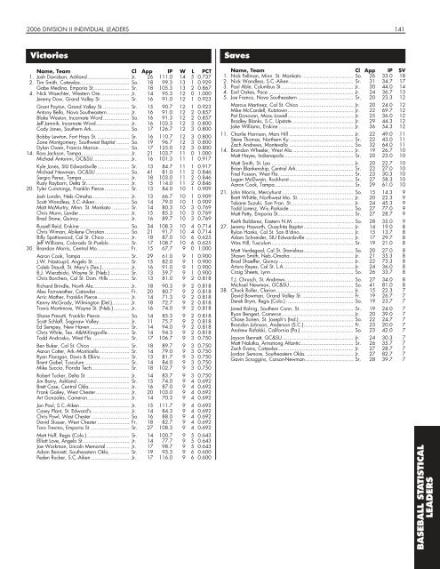 OFFICIAL 2007 NCAA BASEBALL RECORDS BOOK