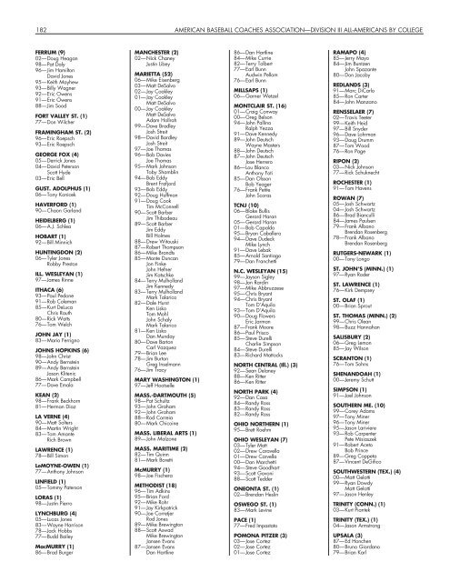 OFFICIAL 2007 NCAA BASEBALL RECORDS BOOK