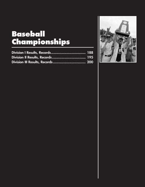 OFFICIAL 2007 NCAA BASEBALL RECORDS BOOK