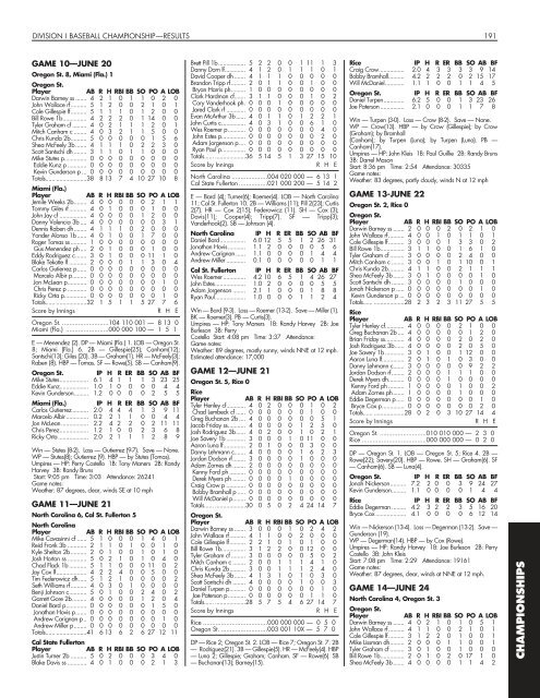 OFFICIAL 2007 NCAA BASEBALL RECORDS BOOK