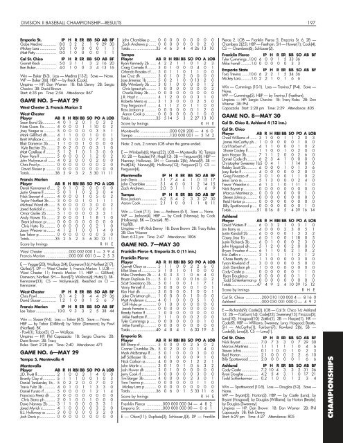 OFFICIAL 2007 NCAA BASEBALL RECORDS BOOK