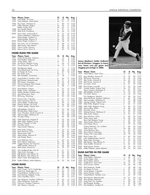 OFFICIAL 2007 NCAA BASEBALL RECORDS BOOK