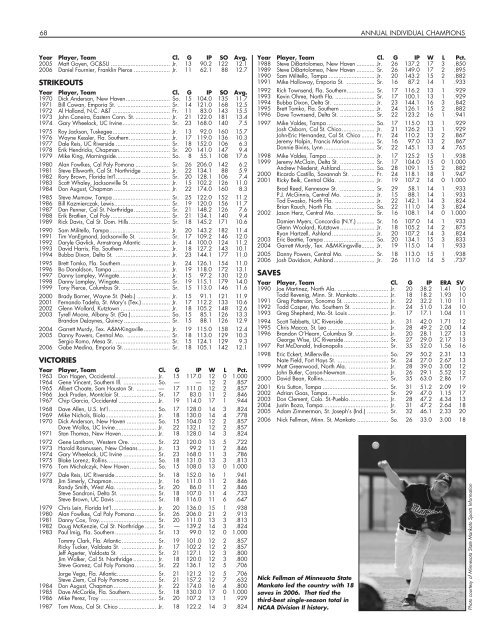 OFFICIAL 2007 NCAA BASEBALL RECORDS BOOK