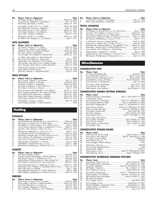 OFFICIAL 2007 NCAA BASEBALL RECORDS BOOK