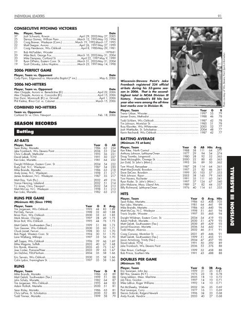 OFFICIAL 2007 NCAA BASEBALL RECORDS BOOK