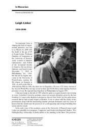 Leigh Lisker (In Memory). - Haskins Laboratories