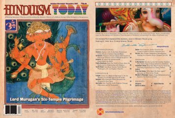 Hinduism Today October 2007 - Cover, Index, Front Articles