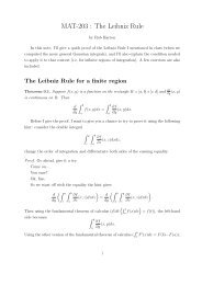 MAT-203 : The Leibniz Rule