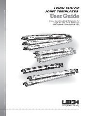 LEIGH ISOLOC JOINT TEMPLATES - Axminster Tool Centre