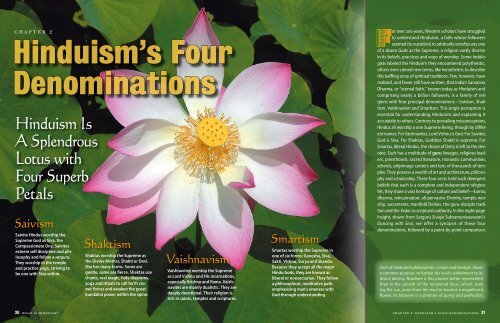 Hinduism Is A Splendrous Lotus with Four Superb Petals