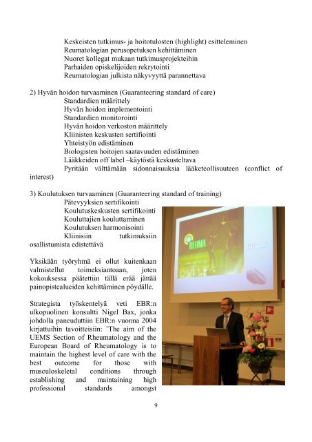 Viimeisin jäsentiedote - Suomen Reumatologinen Yhdistys