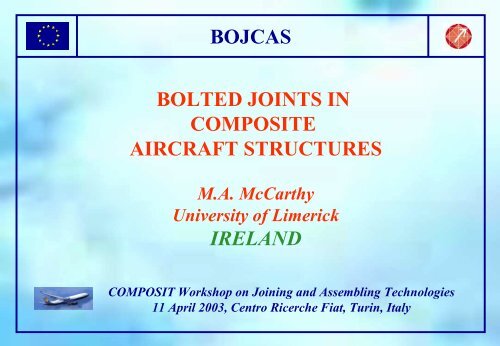 BOLTED JOINTS IN COMPOSITE AIRCRAFT STRUCTURES