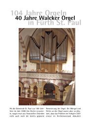 104 Jahre Orgeln in Fürth St. Paul - von St. Paul