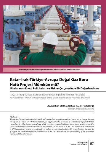 Katar-Irak-Türkiye-Avrupa Doğal Gaz Boru Hattı Projesi ... - orsam