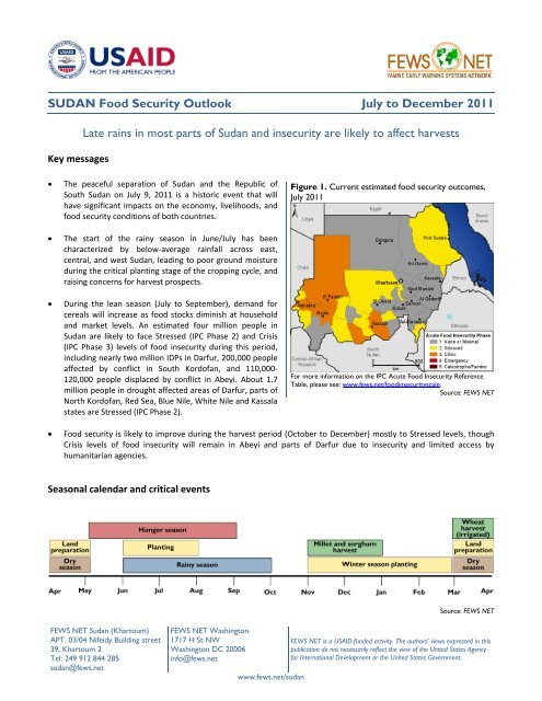 SUDAN Food Security Outlook July to December 2011 ... - FEWS Net