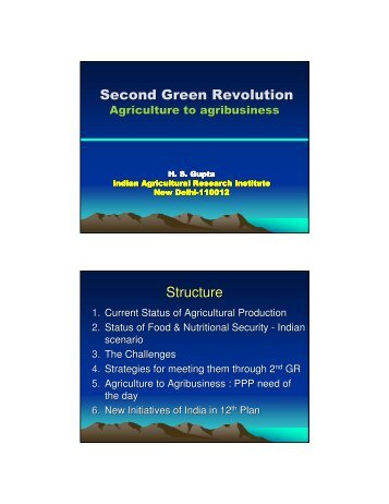 Second Green Revolution Structure