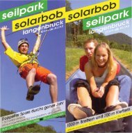 Prospekt / Flyer Rodelbahn und Umgebung zum ... - Solarbob