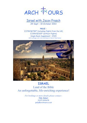 brochure - Jacob Prasch Tours