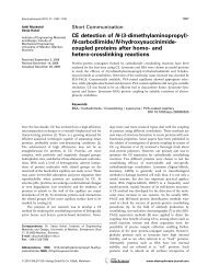 CE detection of N-(3-dimethylaminopropyl)- N-carbodiimide/N ...