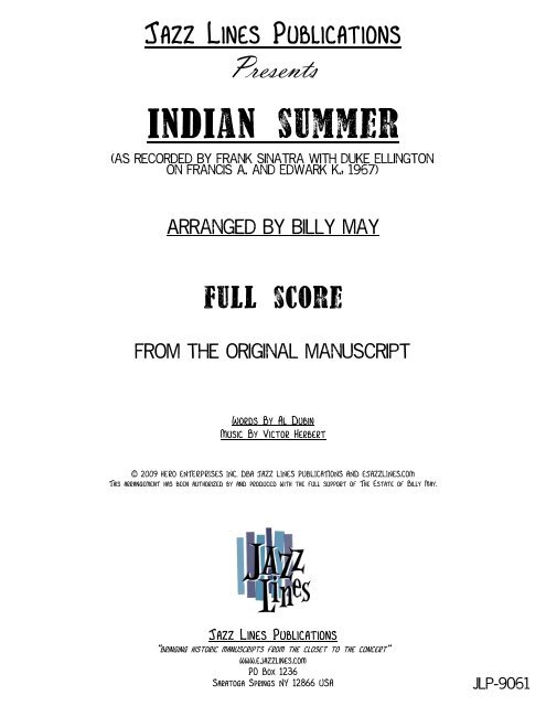 Indian Summer - JLP-9061 - Score.MUS