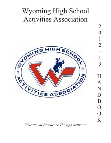 WHSAA Handbook - Wyoming High School Activities Association