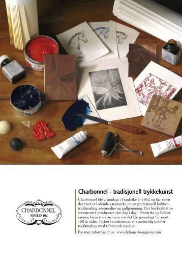 Charbonnel - tradisjonell trykkekunst - Colart