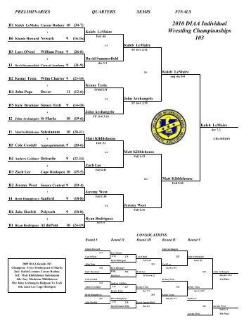 2010 DIAA Individual Wrestling Championships 103 - Wrestling USA ...