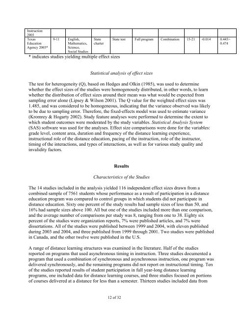 The Effects of Distance Education on K-12 Student Outcomes: A ...