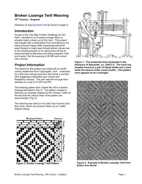 Broken Lozenge Twill Weaving