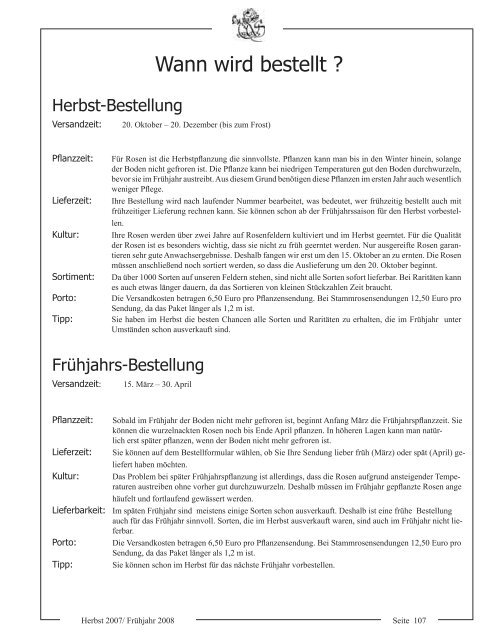 Bestellkatalog 2007 - 2008 - Rosenhof- Schultheis