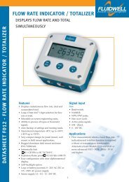 FLOW RATE INDICATOR / TOTALIZER D A TA SHEET F012 - FLOW ...