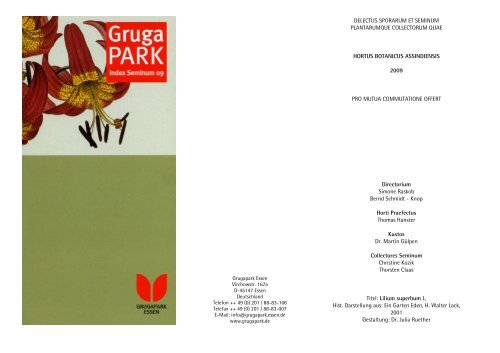Index Seminum Grugapark Essen 2009
