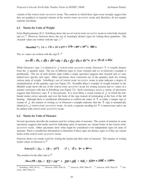 Common Indic Number Forms - dkuug