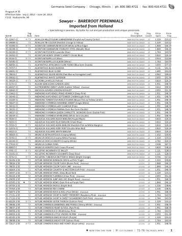 Sawyer Nursery (Program #35) (PDF - Germania Seed Company