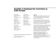 A Keyboard for Text Entry in Indic Scripts - Indian Institute of ...